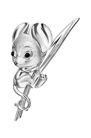 Серебряная брошь PLATINA Jewelry 04-0267-00-000-0200-Ag