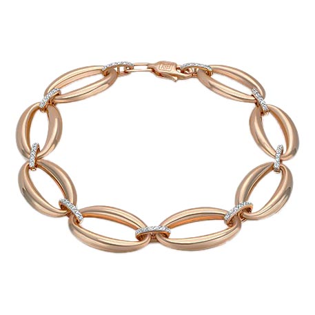 Золотой браслет PLATINA Jewelry 05-0353-00-401-1110-40 с фианитом