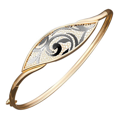 Золотой жесткий браслет PLATINA Jewelry 05-0553-00-000-1130-48 