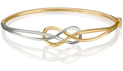 Золотой жесткий браслет PLATINA Jewelry 05-0638-00-000-1121-42