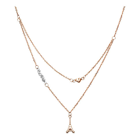 Золотое многослойное колье с подвесками PLATINA Jewelry 07-0213-00-000-1111-63