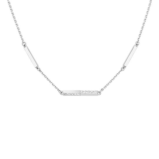 Колье из белого золота PLATINA Jewelry 07-0259-00-401-1120 с фианитами
