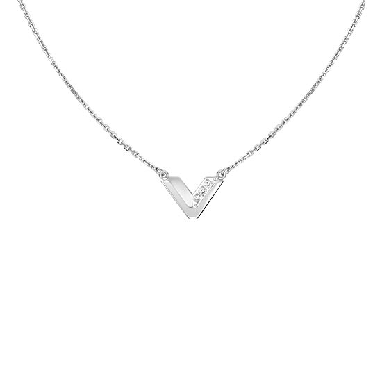 Подвеска на цепочке из белого золота PLATINA Jewelry 07-0260-00-401-1120 с фианитами