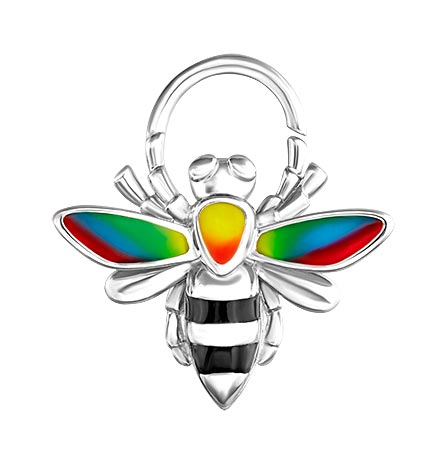 Серебряная подвеска для браслета ''Мотылек'' PLATINA Jewelry 14-0003-00-000-0200 с эмалью
