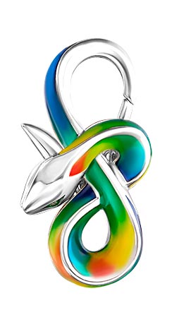 Серебряная подвеска для браслета ''Змея'' PLATINA Jewelry 14-0014-00-000-0200 с эмалью