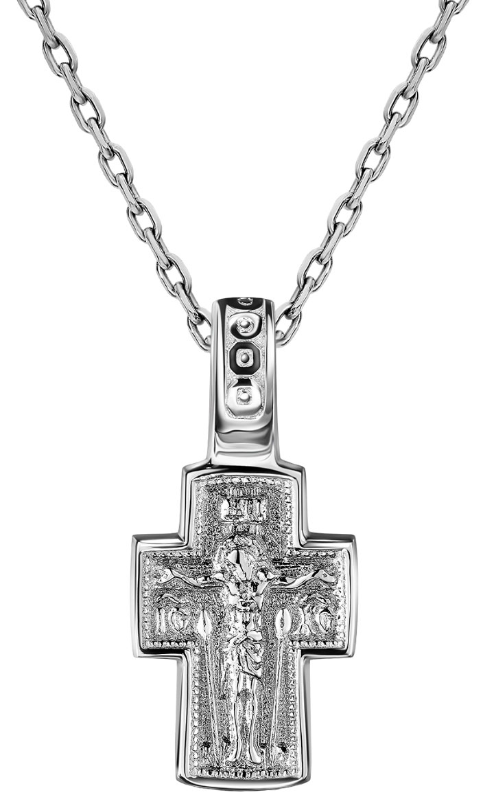 Женский православный крестик с распятием из палладия PALLADIUM 0613.31922-ra