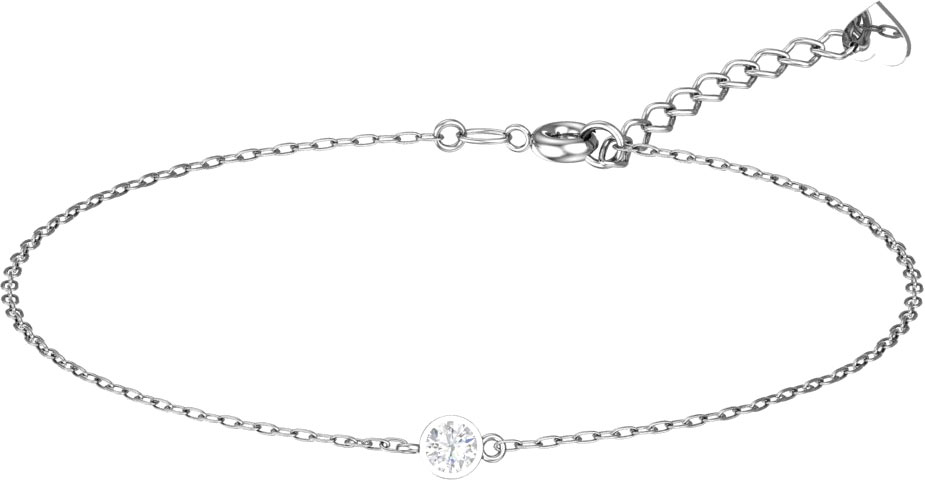 Серебряный браслет цепь на ногу POKROVSKY 0720418-00775 с фианитом