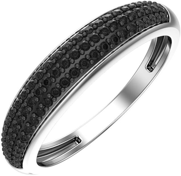 Серебряное кольцо POKROVSKY 1100728-00205 с черными фианитами