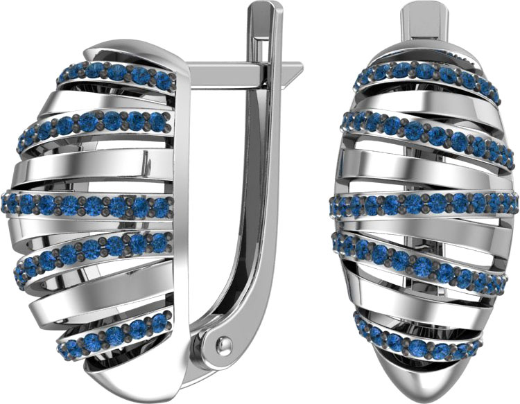 Серебряные серьги POKROVSKY 2100978-00275 с фианитами