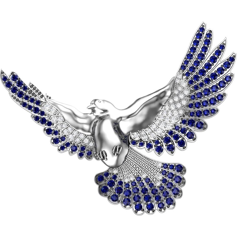 Серебряная брошь POKROVSKY 2700045-00285 с фианитами