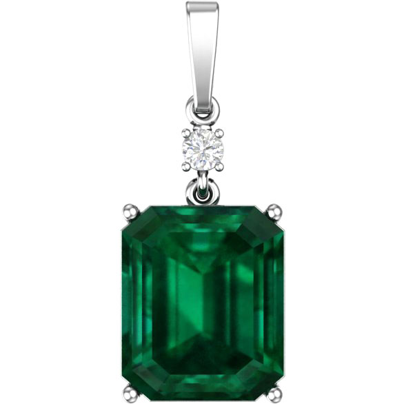 Серебряная подвеска POKROVSKY 4100948-03665 с кварцем, фианитом