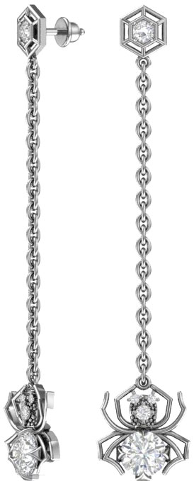 Длинные серебряные серьги POKROVSKY 6021365-00775 с фианитами