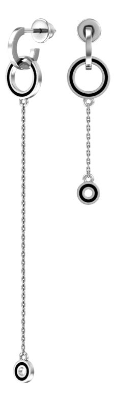 Серебряные серьги POKROVSKY 6021481-00875 c эмалью