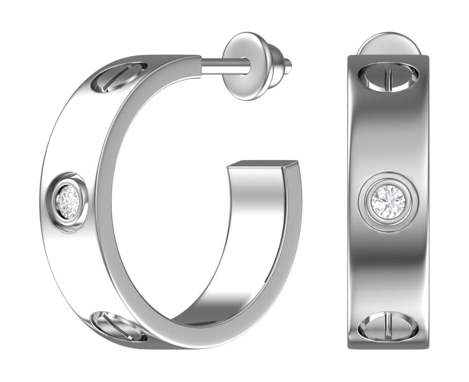Серебряные серьги POKROVSKY 6101311-00775 c фианитом