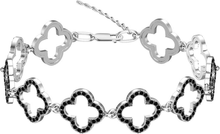 Серебряный браслет ''Клевер'' POKROVSKY 7121287-00205 с фианитами