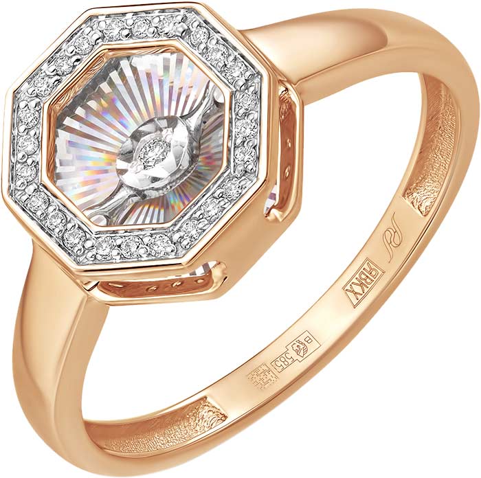 Золотое кольцо PRESTIGE Jewelry K-1643-01-R c бриллиантом