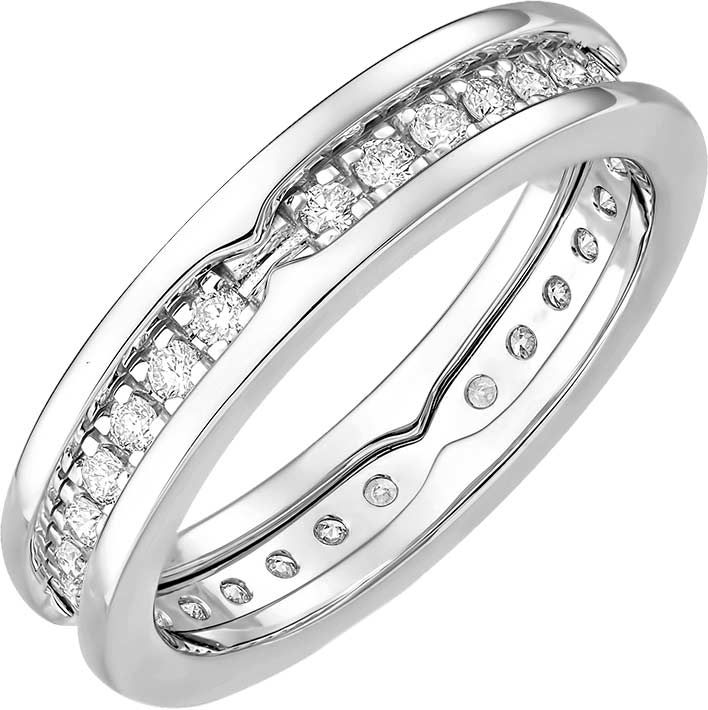 Наборное кольцо из белого золота PRESTIGE Jewelry K-1773-02 с бриллиантами