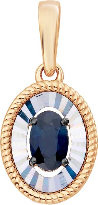 Золотой кулон PRESTIGE Jewelry P-1800-21 c сапфиром