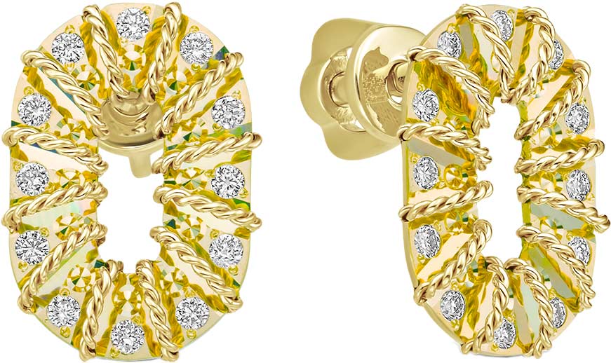 Золотые серьги PRESTIGE Jewelry S-2774-03 c бриллиантом