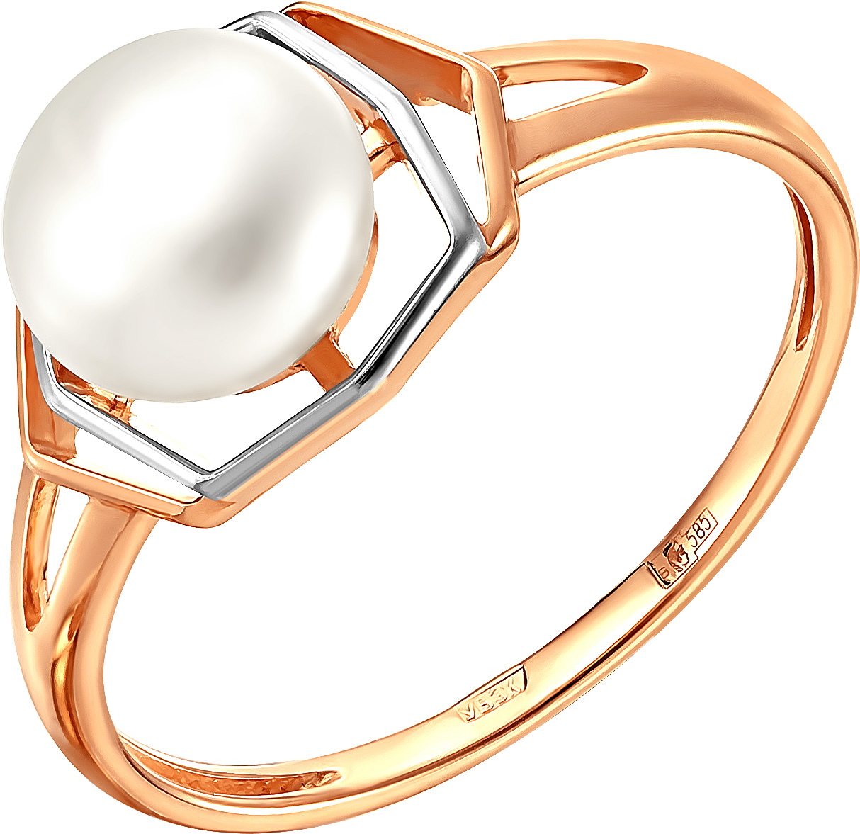 Золотое кольцо Prima Exclusive 190-1-894R с жемчугом
