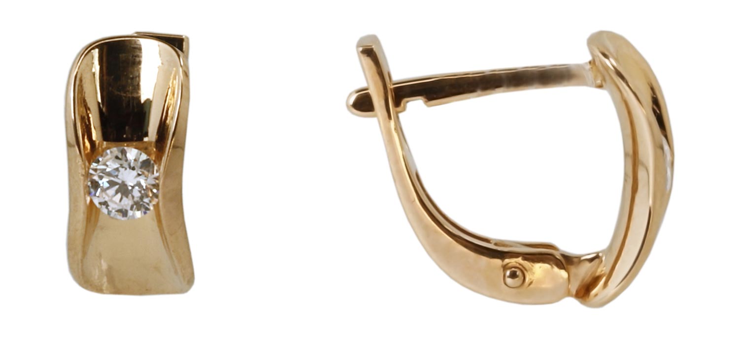 Золотые серьги Prima Exclusive 210-1-024 с бриллиантами