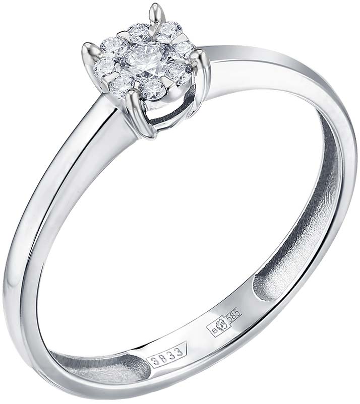 Помолвочное кольцо из белого золота 01-P0225-03-001-07-03 с бриллиантами