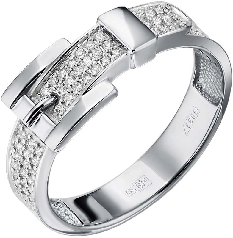 Кольцо из белого золота 01-P0227-03-101-01-03 с бриллиантами