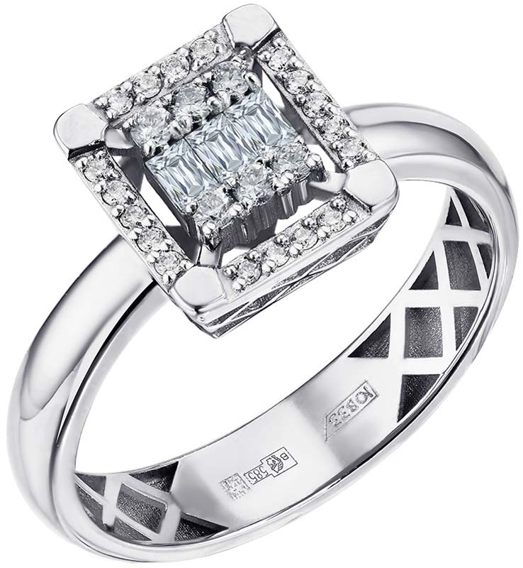 Женский перстень из белого золота Primo Prezioso 01-P0527-03-001-07-03 с бриллиантами
