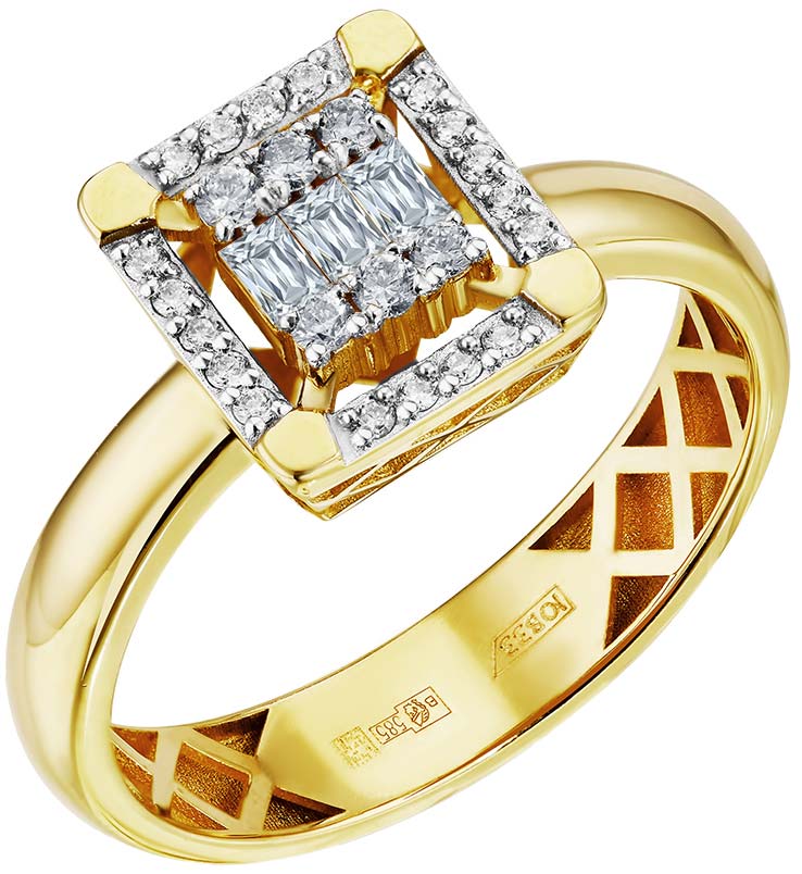 Золотой женский перстень Primo Prezioso 01-P0527-05-001-07-01 с бриллиантами