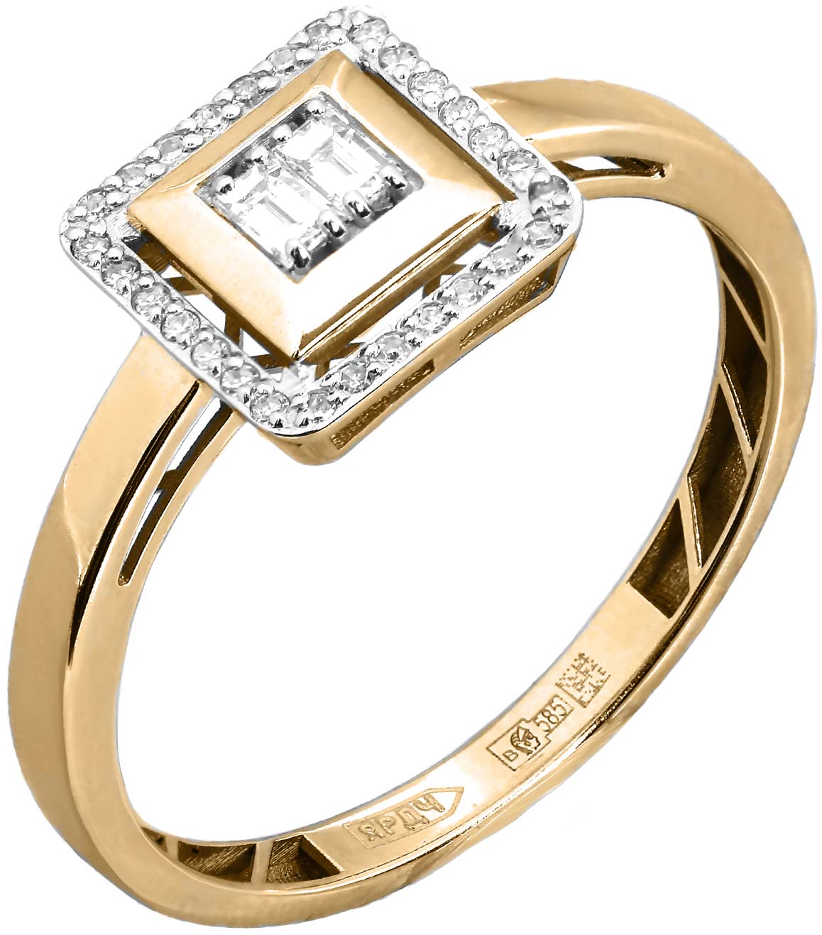 Золотое кольцо Primo Prezioso 01-P0656-01-345-07-01 с бриллиантами