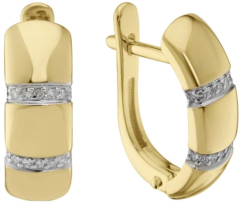 Золотые серьги Primo Prezioso 02-P0095-05-101-07-01 с бриллиантами