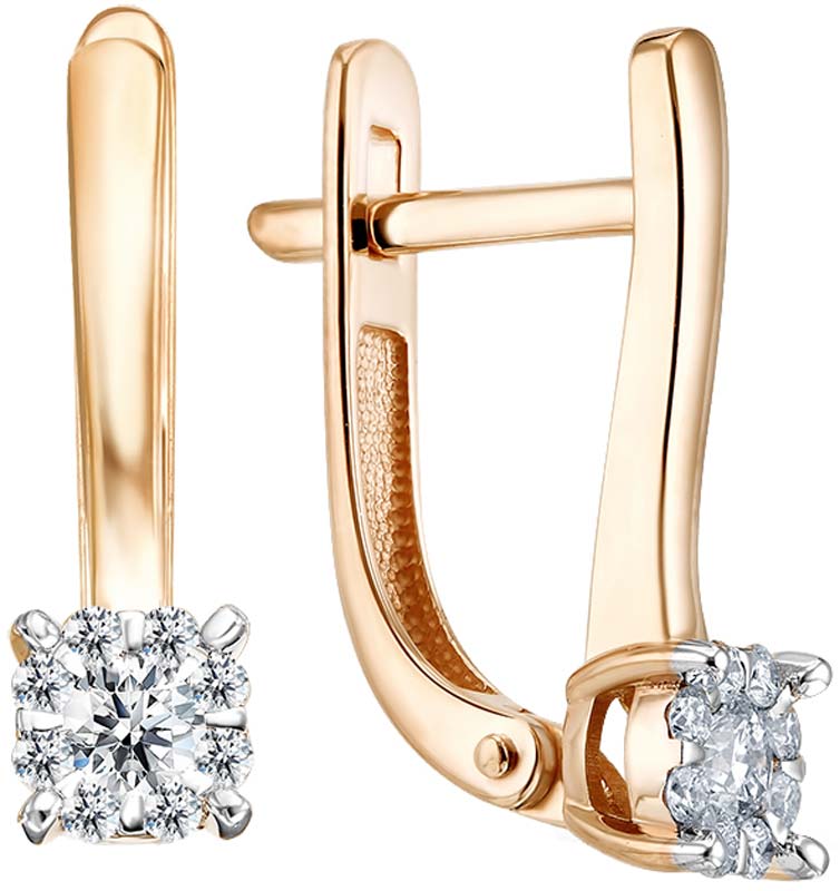 Золотые серьги Primo Prezioso 02-P0225-01-001-07-01 с бриллиантами