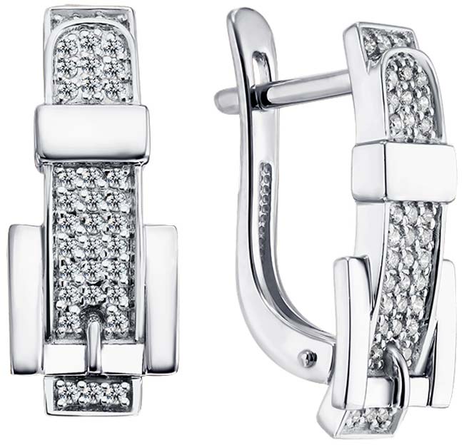 Серьги из белого золота Primo Prezioso 02-P0227-03-101-01-03 с бриллиантами