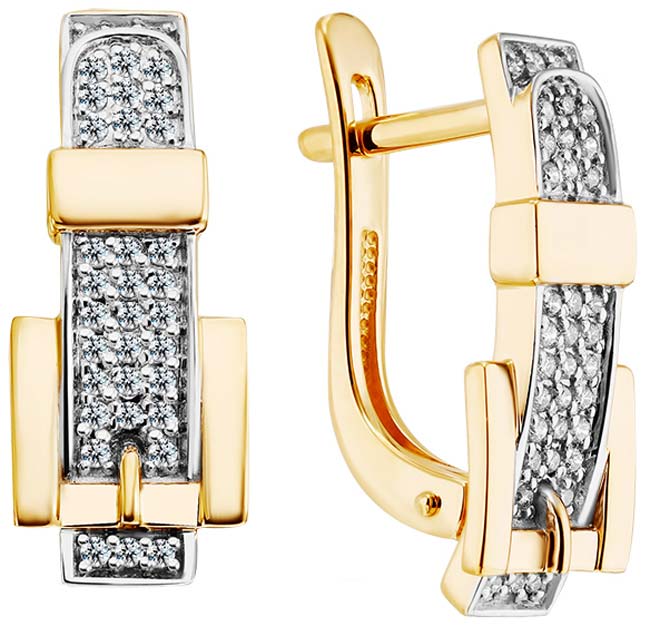 Золотые серьги Primo Prezioso 02-P0227-05-101-01-01 с бриллиантами