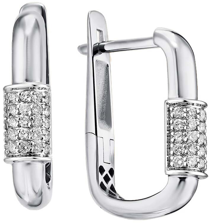 Серьги из белого золота Primo Prezioso 02-P0241-03-101-07-03 с бриллиантами