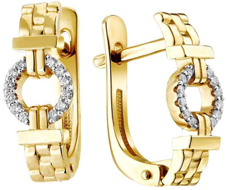 Золотые серьги Primo Prezioso 02-P0493-05-001-07-01 с бриллиантами