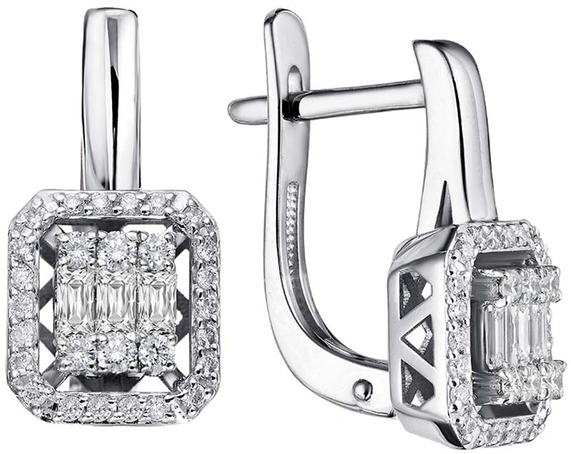 Серьги из белого золота Primo Prezioso 02-P0521-03-001-07-03 с бриллиантами