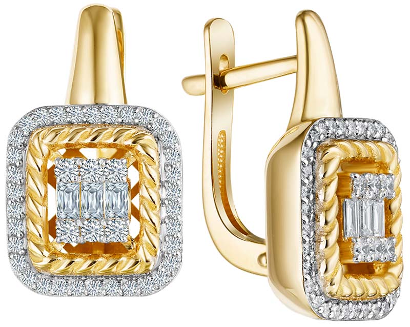 Золотые серьги Primo Prezioso 02-P0522-05-001-07-01 с бриллиантами