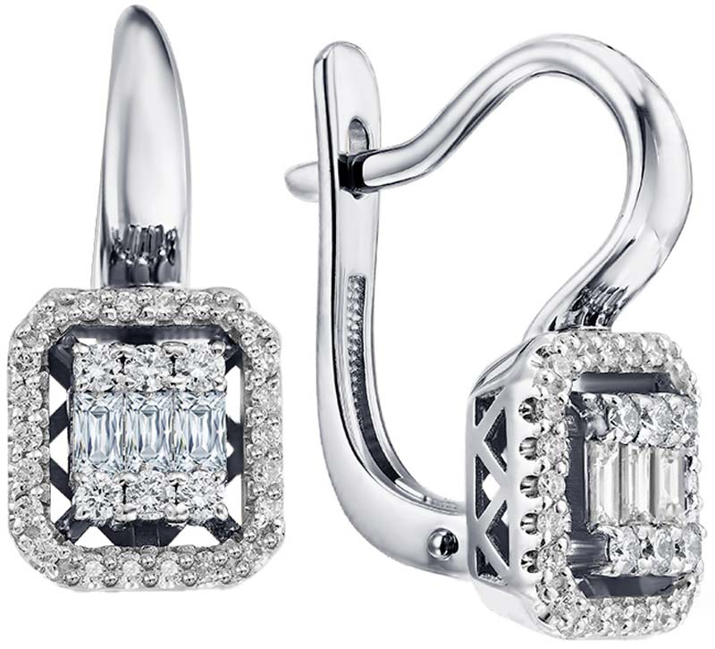 Серьги из белого золота Primo Prezioso 02-P0524-03-001-07-03 с бриллиантами