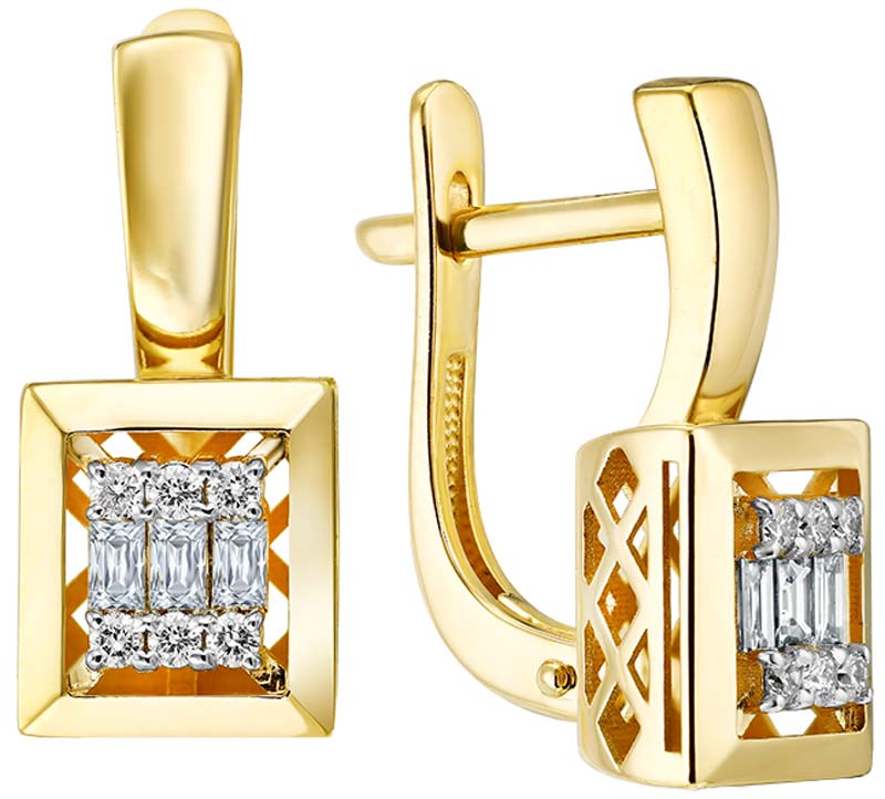 Золотые серьги Primo Prezioso 02-P0526-05-001-07-01 с бриллиантами