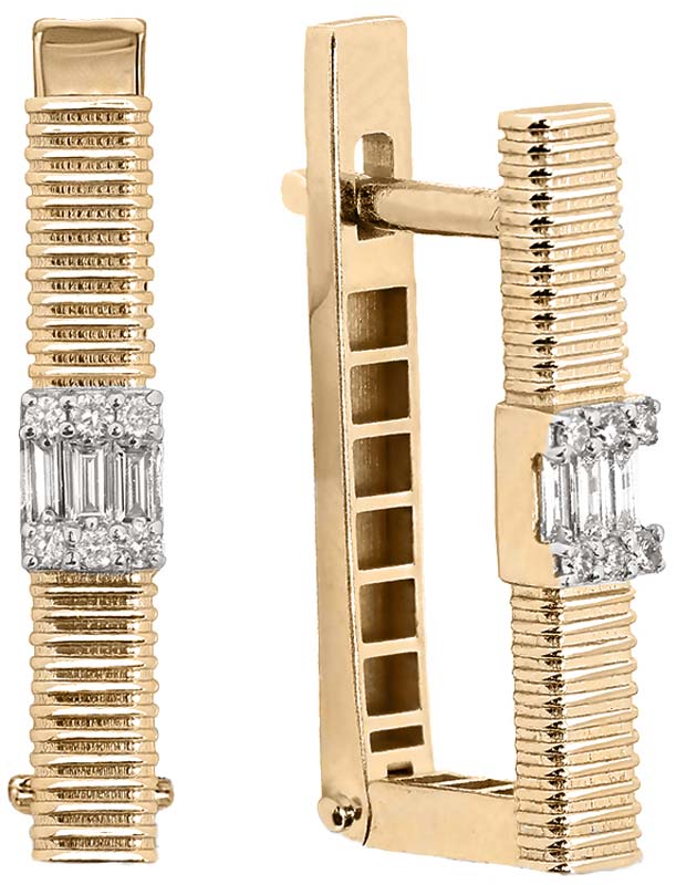 Золотые серьги Primo Prezioso 02-P0528-01-001-07-01 с бриллиантами