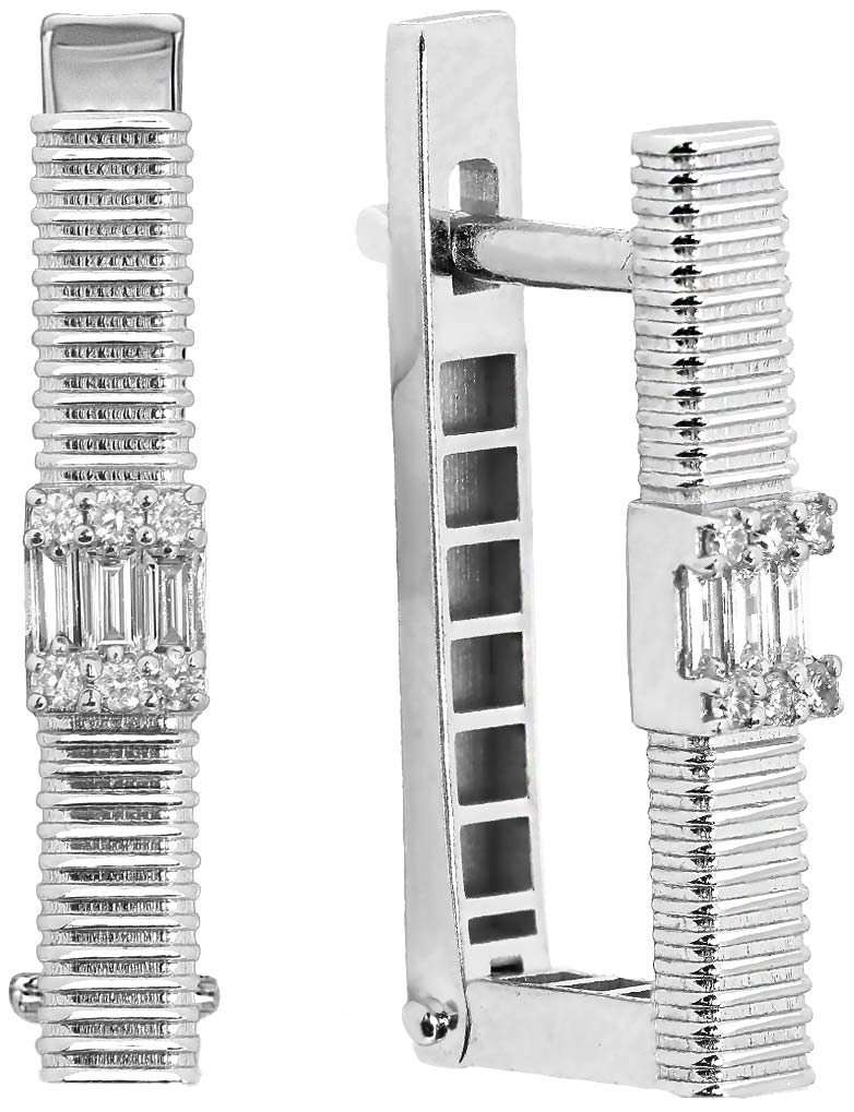 Серьги из белого золота Primo Prezioso 02-P0528-03-001-07-03 с бриллиантами