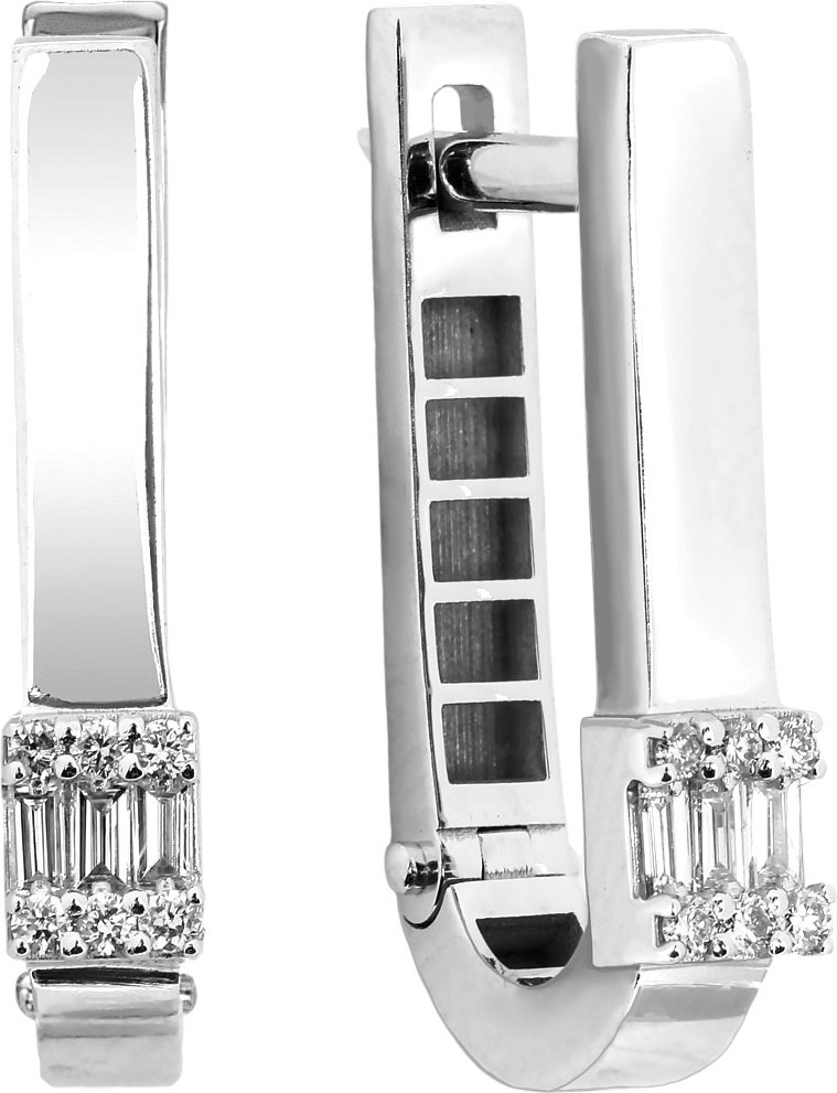 Серьги из белого золота Primo Prezioso 02-P0612-03-001-07-03 с бриллиантами