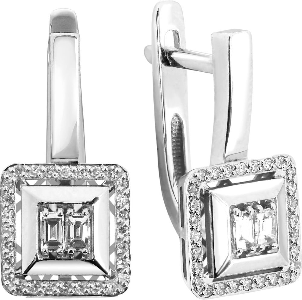 Серьги из белого золота Primo Prezioso 02-P0656-03-345-07-03 с бриллиантами