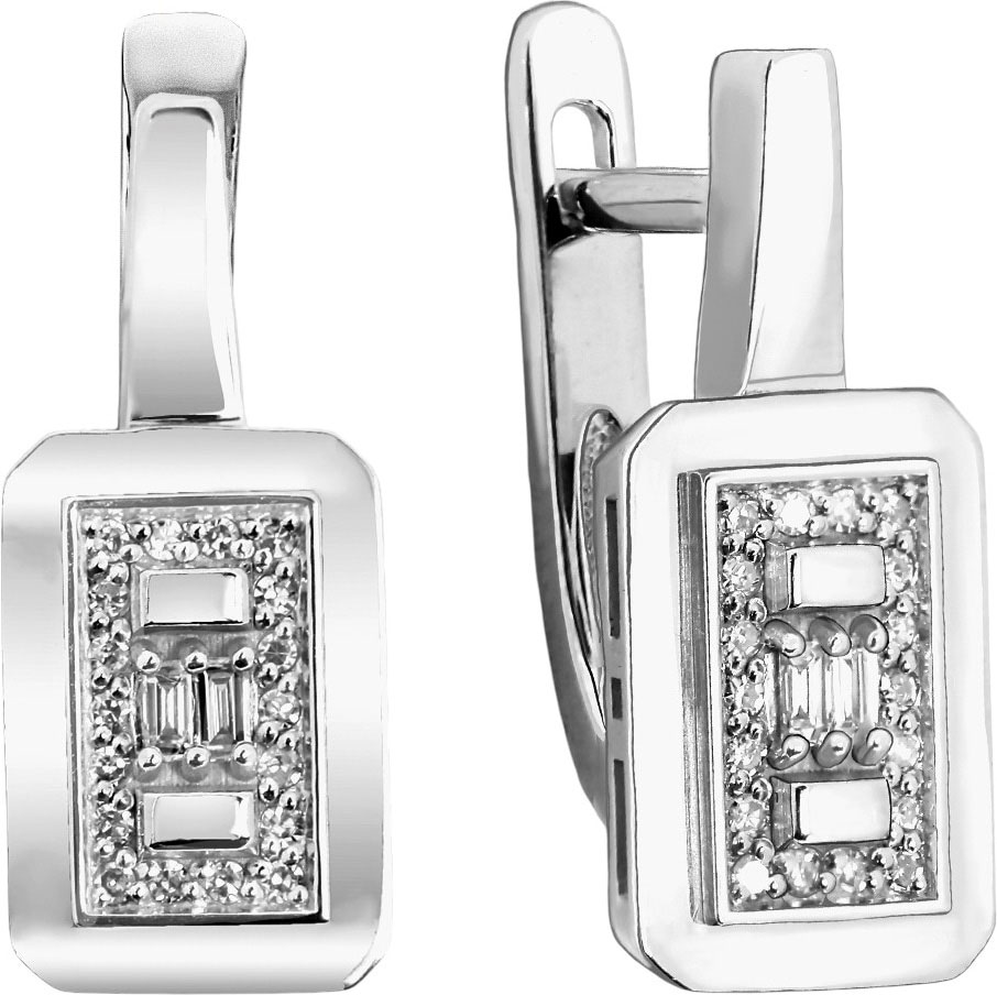 Серьги из белого золота Primo Prezioso 02-P0657-03-345-07-03 с бриллиантами