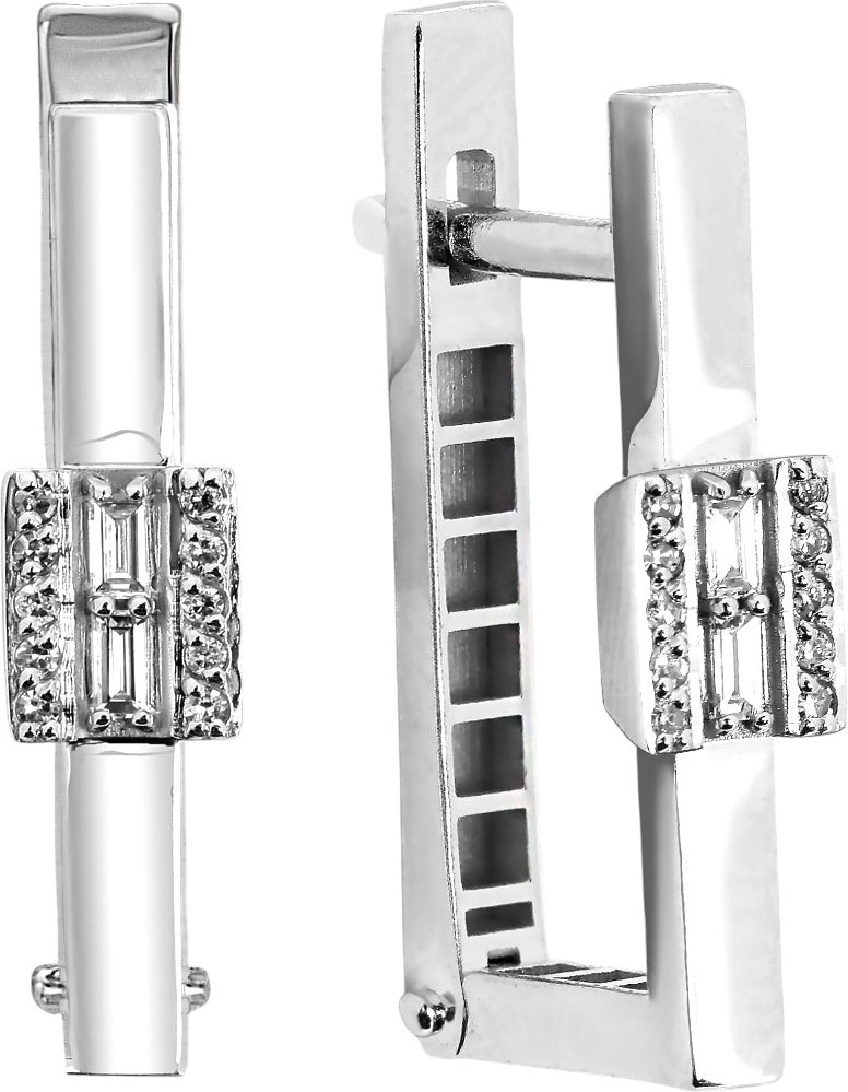 Серьги из белого золота Primo Prezioso 02-P0661-03-345-07-03 с бриллиантами