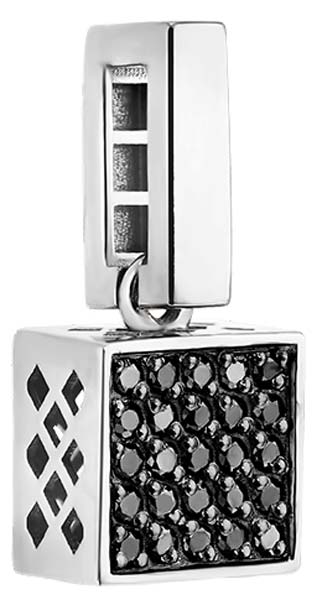 Подвеска из белого золота Primo Prezioso 03-P0530-03-038-07-04 с черными бриллиантами