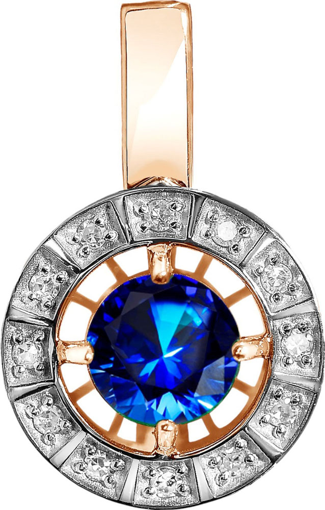 Золотой кулон Primo Prezioso 03-P0692-01-109-07-01 c бриллиантами, сапфирами