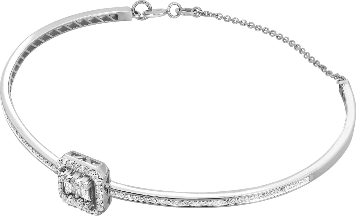 Жесткий браслет из белого золота Primo Prezioso 05-P0521-3-03-001-07-03 с бриллиантами