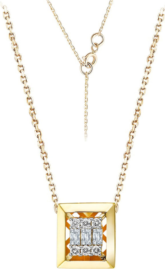 Золотая подвеска на цепочке Primo Prezioso 06-P0526-05-001-07-01 с бриллиантами